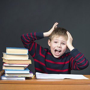 Child frustrated homework
